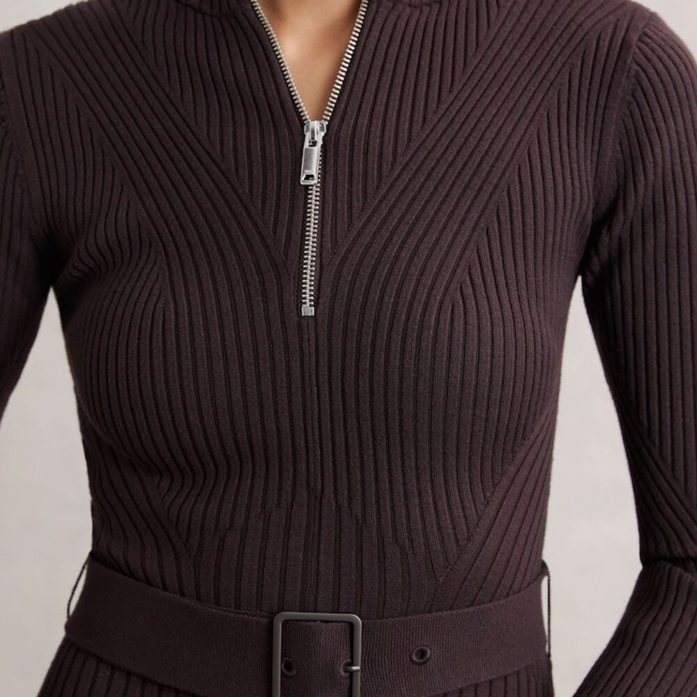 Pretty in Plum Sweater Dress - Reiss, (Small)